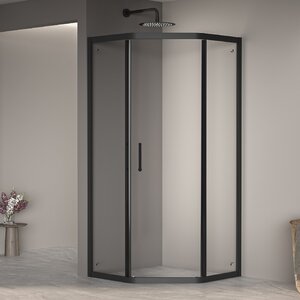 Изображение товара Душевой уголок RGW Passage PA-86, 100 х 100 см, стекло прозрачное, профиль черный, 38088600-14