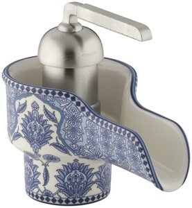 Изображение товара Смеситель Kohler Marrakesh K-11000-BU-96 для раковины, синий/белый