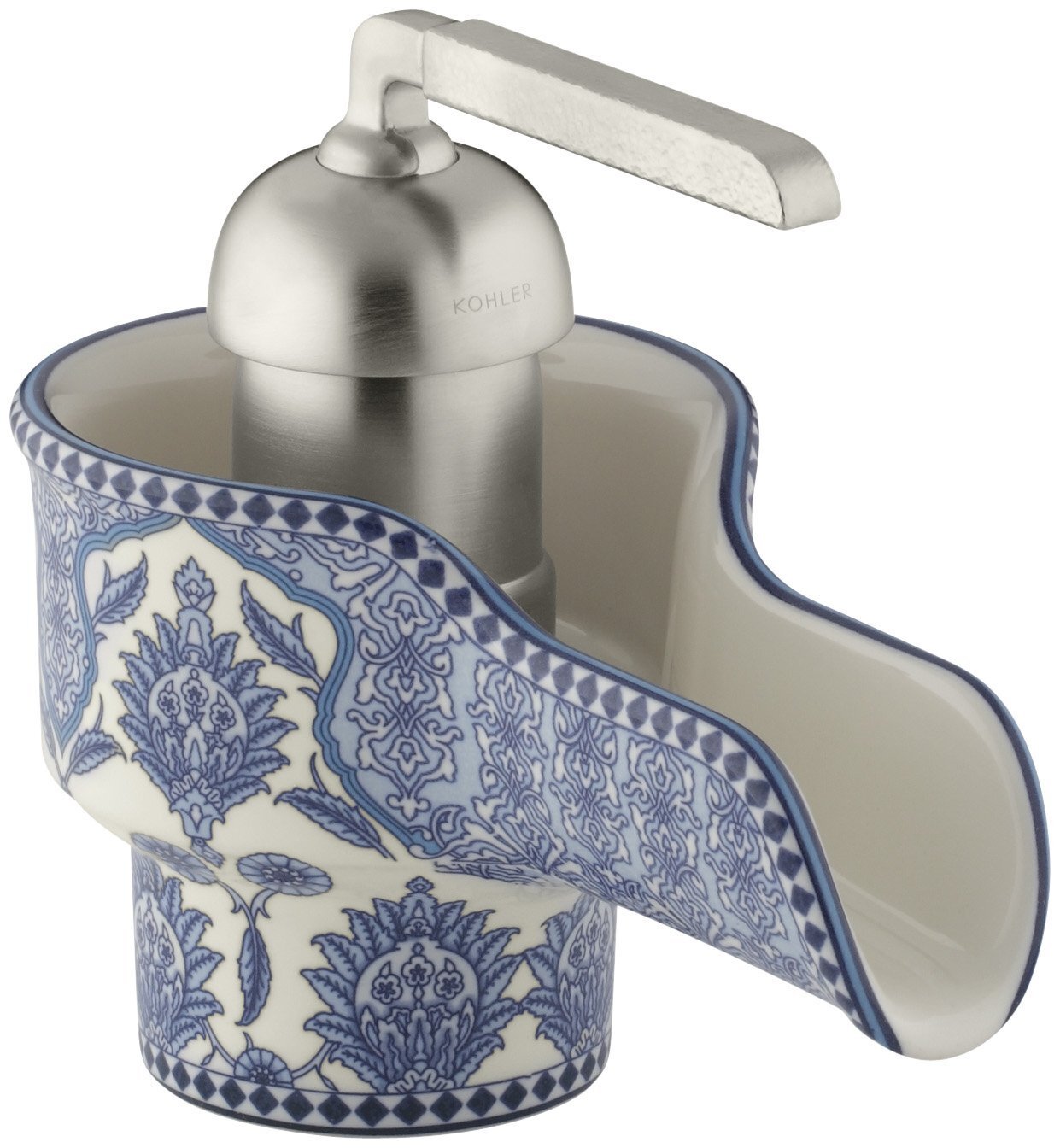 Изображение товара Смеситель Kohler Marrakesh K-11000-BU-96 для раковины, синий/белый Изображение товара Смеситель Kohler Marrakesh K-11000-BU-96 для раковины, синий/белый