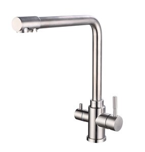 Изображение товара Смеситель Esko K24, для кухни, с подключением к фильтру с питьевой водой, цвет хром матовый, K24