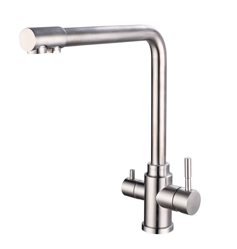 Изображение товара Смеситель для кухни Esko K24 с подключением к фильтру и матовым хромовым покрытием