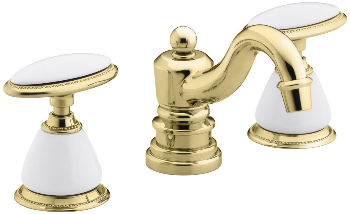 Изображение товара Классический латунный смеситель для раковины Kohler Antique K-280-9B-PB