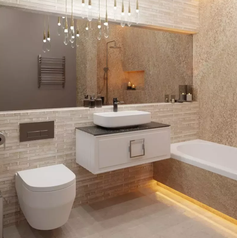 Изображение товара Тумба под раковину La Fenice Cubo Bianca 80 см с сифоном и выдвижным ящиком