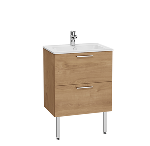 Изображение товара Тумба с раковиной Vitra Mia 60 см, подвесная, цвет золотой дуб, 67270