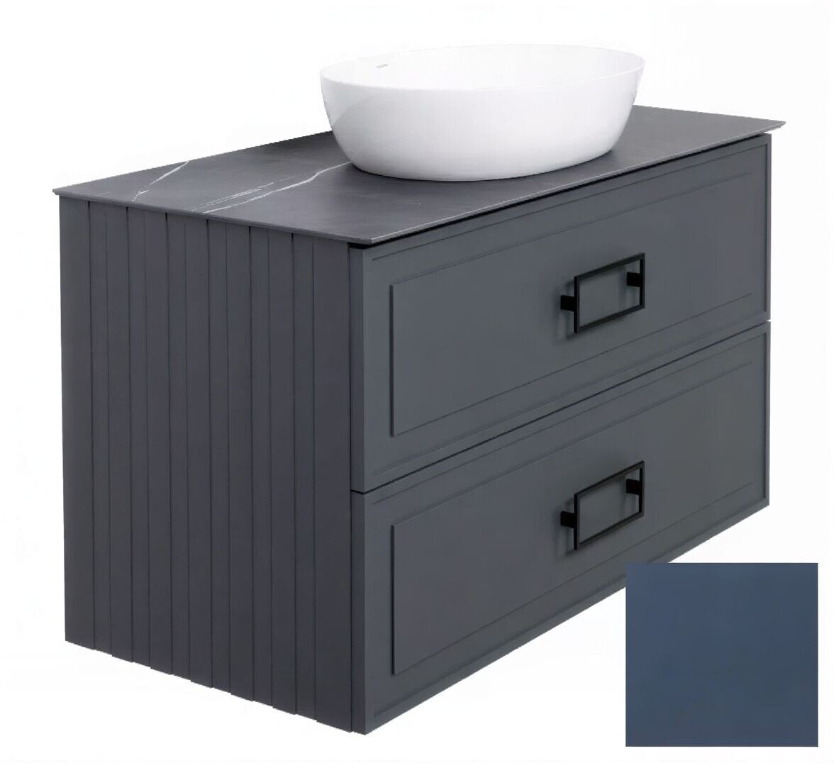 Изображение товара Тумба под раковину La Fenice Cubo Blu Grigio Twin 90 см, подвесная, под накладную раковину, синий матовый, FNC-01-CUB-BG-90-2 Изображение товара Тумба под раковину La Fenice Cubo Blu Grigio Twin 90 см, подвесная, под накладную раковину, синий матовый, FNC-01-CUB-BG-90-2