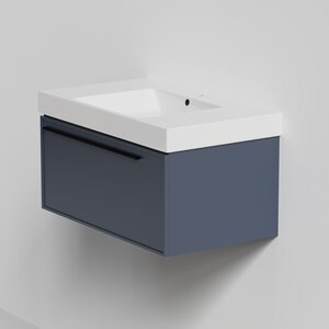 Изображение товара Тумба под раковину La Fenice Elba Blu Grigio 90 см, подвесная, синий матовый, FNC-01-ELB-BG-90