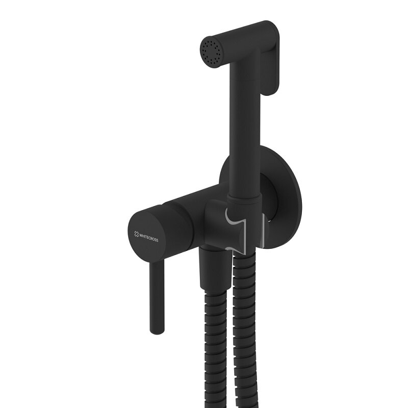 Изображение товара Гигиенический душ Whitecross Y black SYSYBI2BL с клапаном и шлангом 125 см