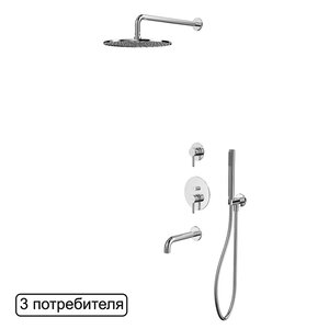Изображение товара Душевая система Whitecross Y chrome YSET07CR, цвет хром