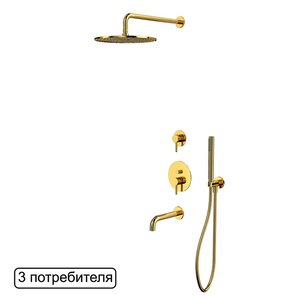 Изображение товара Душевая система Whitecross Y gold YSET07GL, цвет золото