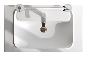 Изображение товара Раковина Am.Pm Func M8FWPC0800WM, 80 см, литьевой мрамор, цвет белый матовый