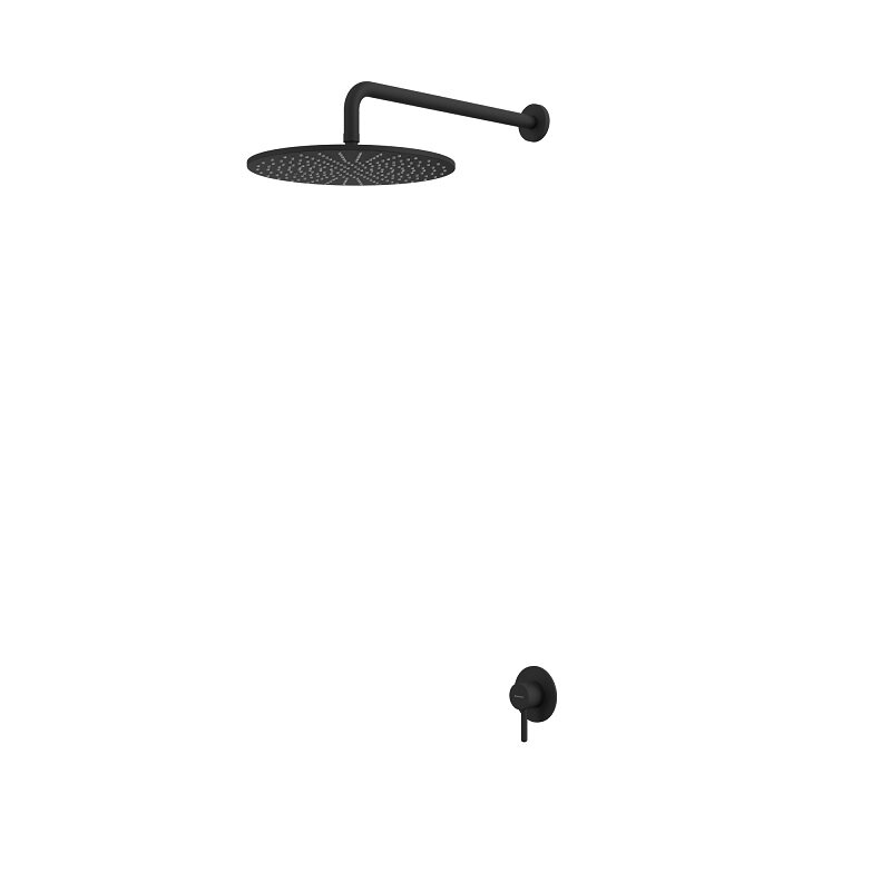 Изображение товара Душевая система Whitecross Y black YSET01BL черный матовый для скрытого монтажа