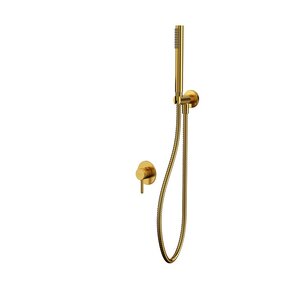 Изображение товара Смеситель Whitecross Y brushed gold YSET02GLB для душа, с душевым гарнитуром, цвет брашированное золото