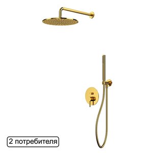 Изображение товара Душевая система Whitecross Y gold YSET04GL, цвет золото