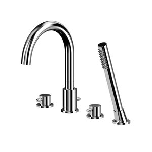 Изображение товара Смеситель Whitecross Y chrome Y1232CR для ванны и душа, с душевым гарнитуром, цвет хром