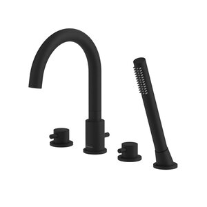 Изображение товара Смеситель Whitecross Y black Y1232BL для ванны и душа, с душевым гарнитуром, цвет черный матовый