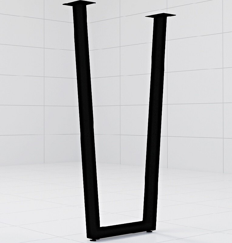 Изображение товара Подстолье барное MySpace Loft черный муар 110 см V-образное регулируемое