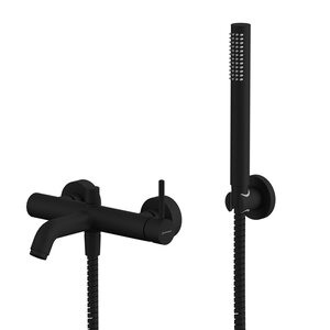 Изображение товара Смеситель Whitecross Y black Y1231BL для ванны и душа, с душевым гарнитуром, цвет черный матовый