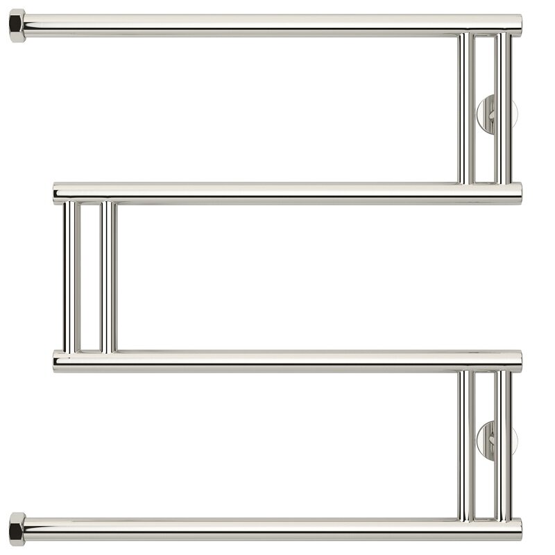 Изображение товара Полотенцесушитель Сунержа High-Tech M+ 60x60 см, боковое подключение, нержавеющая сталь, хром