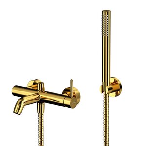 Изображение товара Смеситель Whitecross Y gold Y1231GL для ванны и душа, с душевым гарнитуром, цвет золото