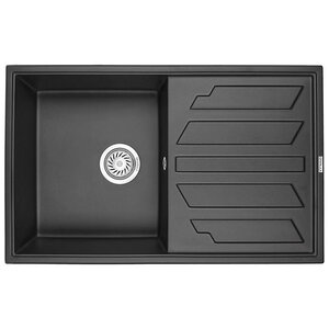 Изображение товара Кухонная мойка Granula GR-8002 из кварца, турмалин, встроенная, 79х50 см