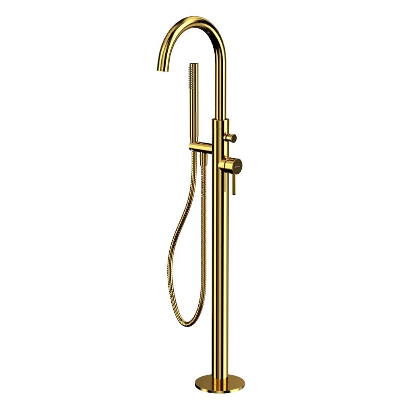 Изображение товара Напольный смеситель для ванны и душа Whitecross Y gold Y1233GL 5 лет гарантии