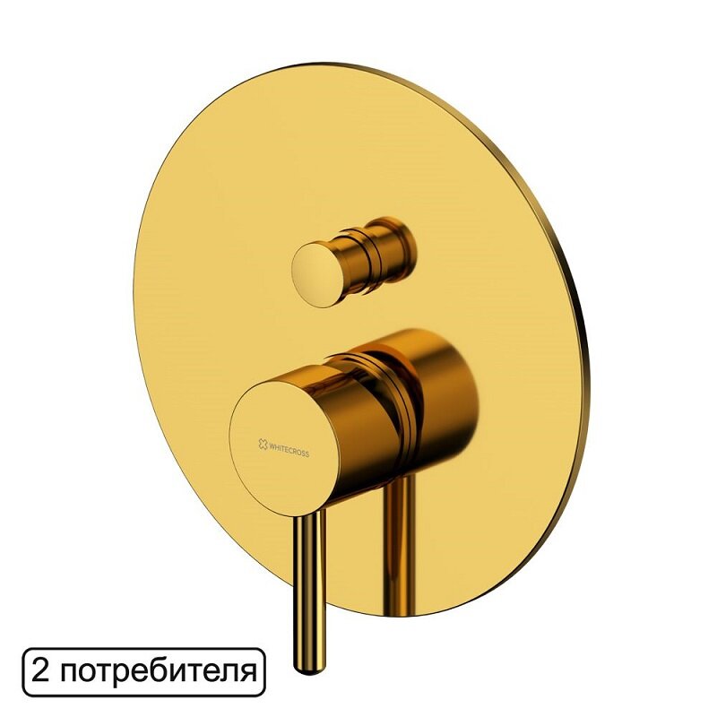Изображение товара Смеситель для душа Whitecross Y Gold Y1235GL встроенный в стену