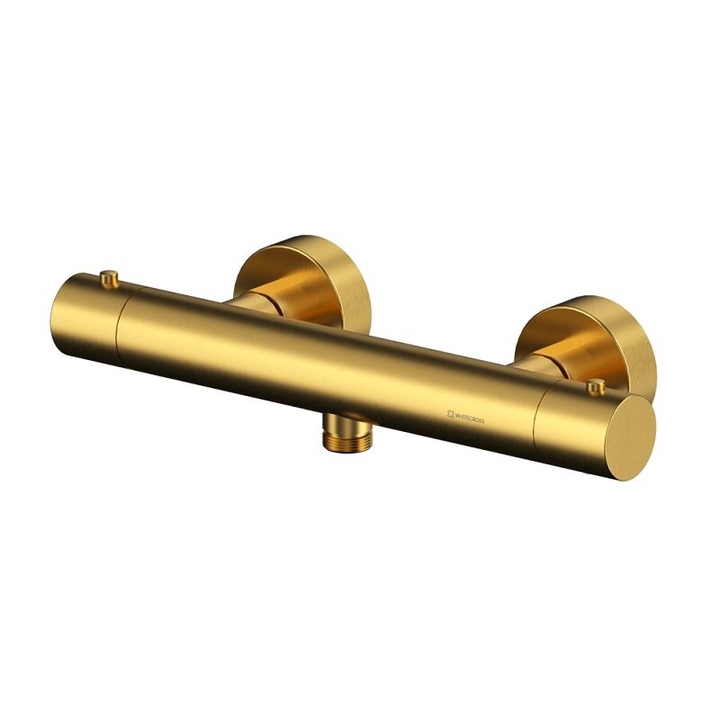 Изображение товара Смеситель Whitecross Y brushed gold Y1246GLB для душа, термостатический, на 1 потребителя, цвет брашированное золото Изображение товара Смеситель Whitecross Y brushed gold Y1246GLB для душа, термостатический, на 1 потребителя, цвет брашированное золото
