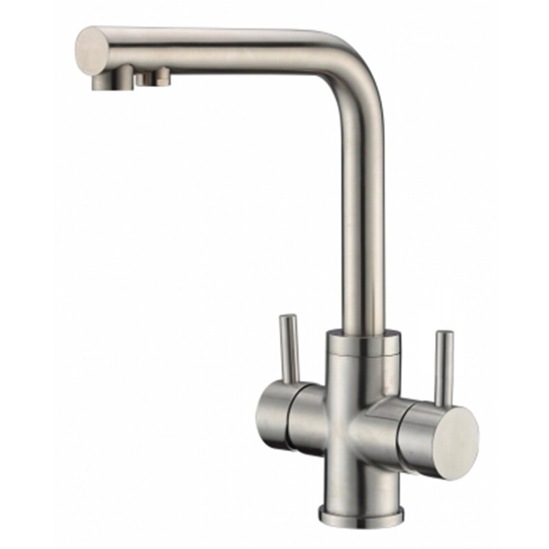 Изображение товара Oulin OL-8021: смеситель кухонный с бутылкой фильтра, сатин