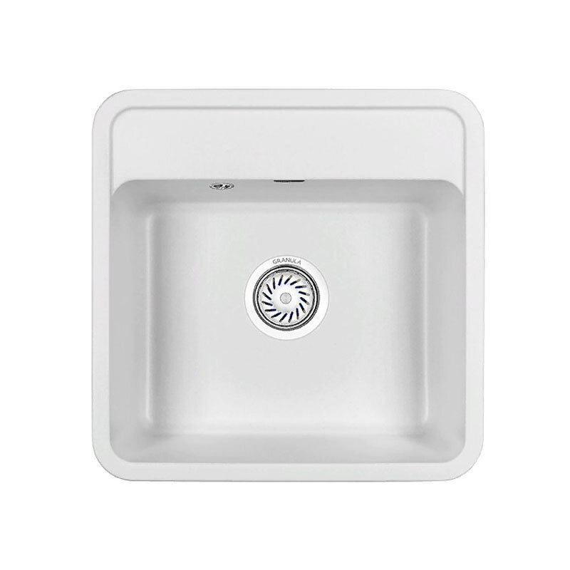 Изображение товара Кухонная мойка Granula ST-5001 50x50 см, кварц, белый, встроенная