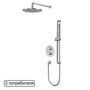 Изображение товара Душевая система Whitecross Y chrome YSET09CR, термостатическая, цвет хром