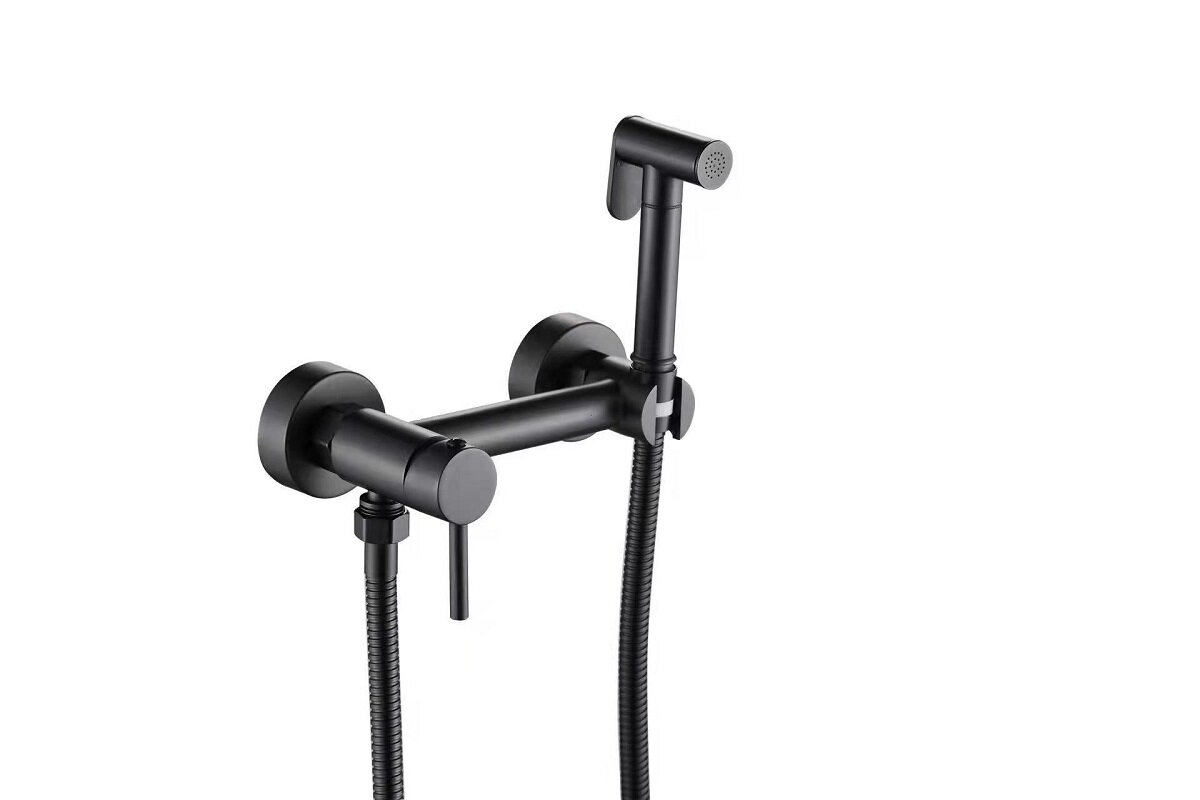 Изображение товара Гигиенический душ Esko SMH02 Black с однорычажным управлением и безопасным шлангом Изображение товара Гигиенический душ Esko SMH02 Black с однорычажным управлением и безопасным шлангом