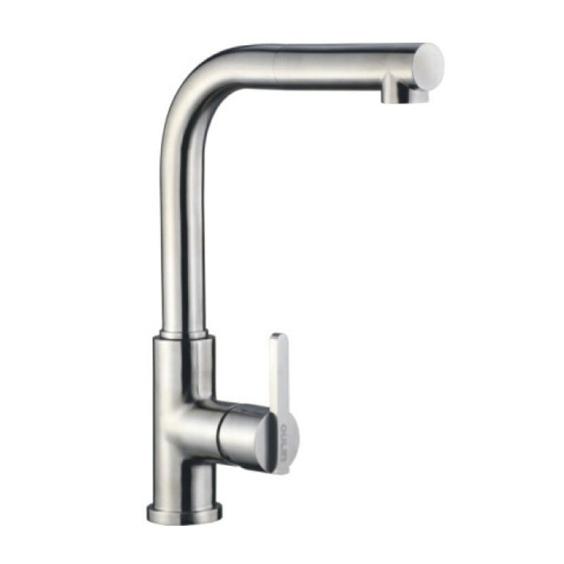 Изображение товара Смеситель для кухни Oulin OL-8607S сатин высокий с выдвижным душем