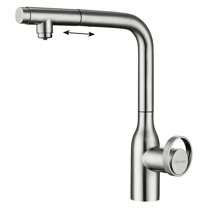 Изображение товара Смеситель Paulmark Urban Ur213104-BS для кухонной мойки, с подключением к фильтру, брашированная сталь Изображение товара Смеситель Paulmark Urban Ur213104-BS для кухонной мойки, с подключением к фильтру, брашированная сталь