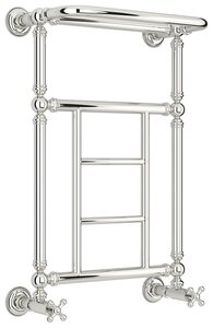 Изображение товара Полотенцесушитель водяной Сунержа Ренессанс 1452, ширина 40 см высота 65 см, с полкой, нижнее подключение, хром, 00-0282-6640