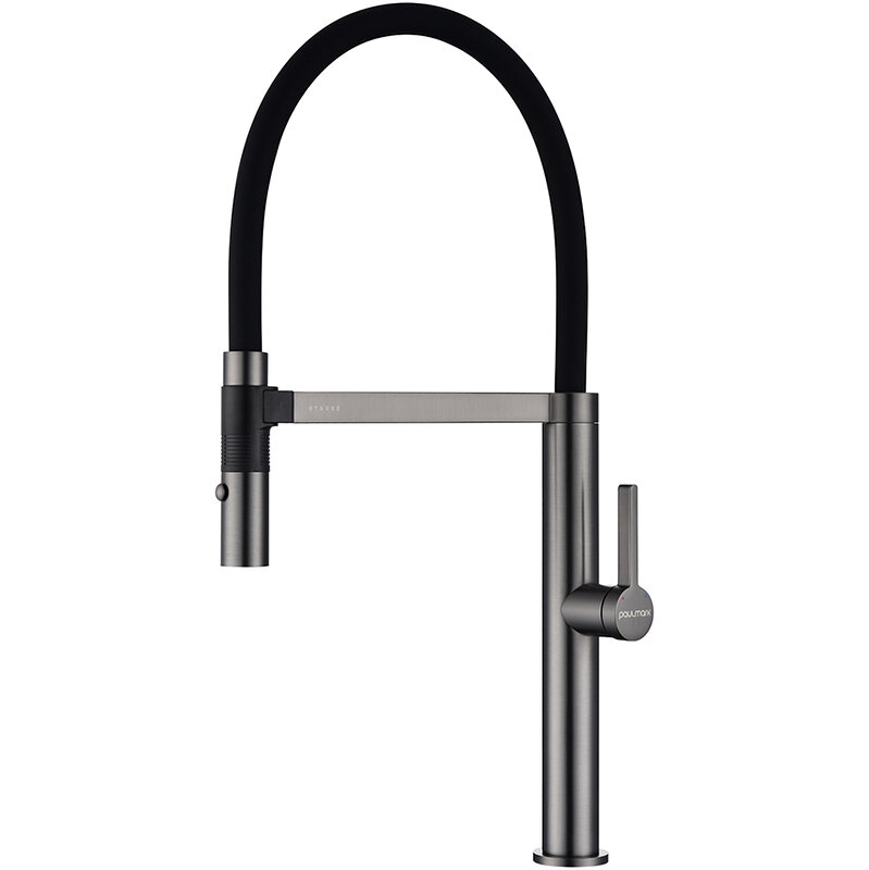 Изображение товара Смеситель Paulmark Leader Le214101-B для кухни с гибким изливом и двумя режимами подачи воды