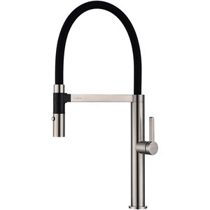 Изображение товара Смеситель Paulmark Leader Le214101-BS для кухонной мойки, с гибким изливом, брашированная сталь