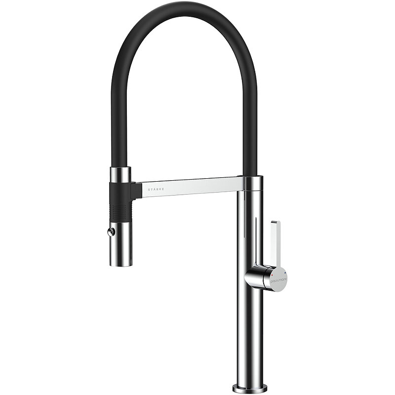 Изображение товара Смеситель для кухонной мойки Paulmark Leader Le214101-CR с гибким изливом хром