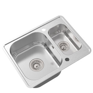 Изображение товара Мойка кухонная Oulin 60, нержавеющая сталь, цвет сатин, OL-0304