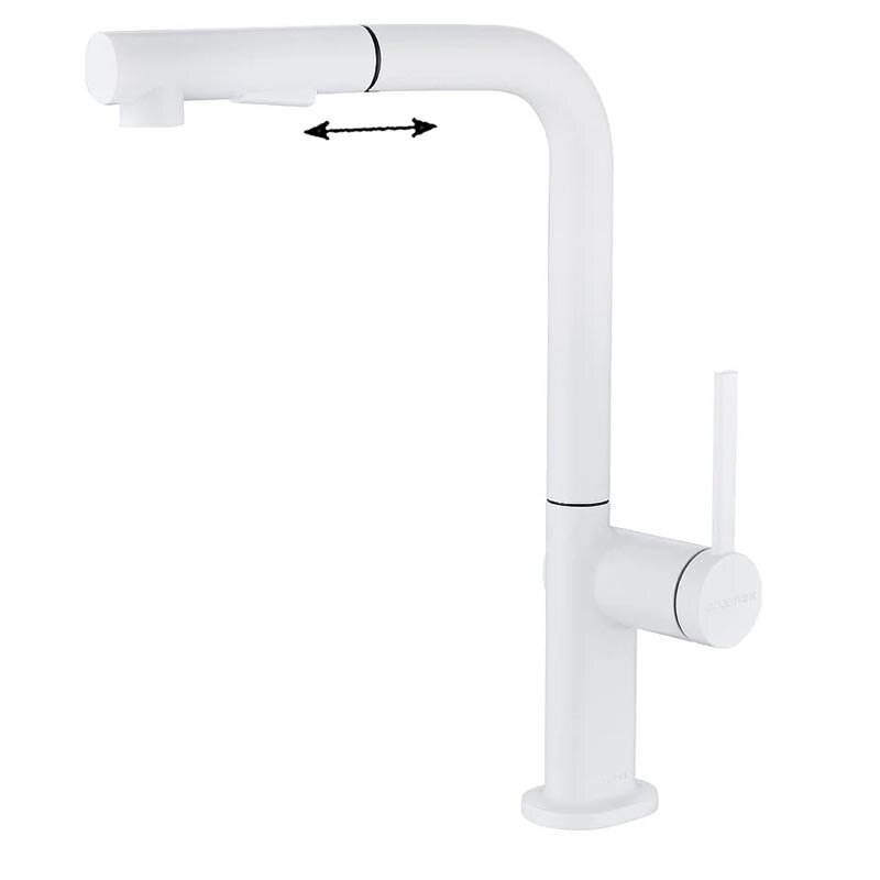 Изображение товара Смеситель Paulmark Neo Ne214419-WH, для кухонной мойки, белый матовый