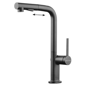 Изображение товара Смеситель Paulmark Neo Ne214419-GM, для кухонной мойки, вороненая сталь