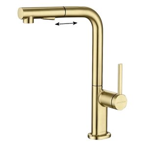 Изображение товара Смеситель Paulmark Neo Ne214419-LG, для кухонной мойки, светлое золото