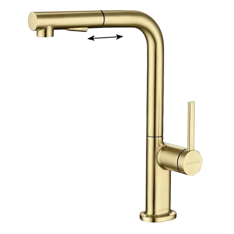 Изображение товара Смеситель Paulmark Neo Ne214419-LG, для кухонной мойки, светлое золото