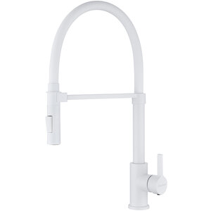 Изображение товара Смеситель Paulmark Halt Ha214021-WH для кухонной мойки, цвет белый матовый