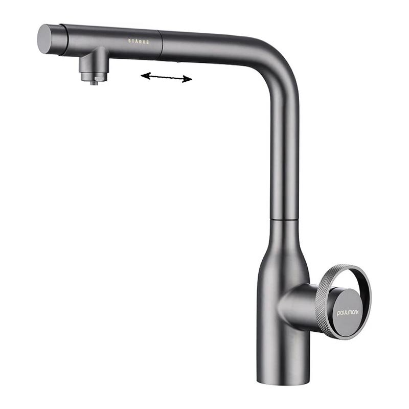 Изображение товара Смеситель для кухонной мойки Paulmark Urban Ur213104-B с фильтром черный