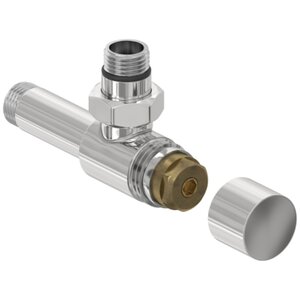 Изображение товара Угловой вентиль Сунержа под шестигранник G 1/2 дюйма НР х G 1/2 дюйма НР нержавеющая сталь хром