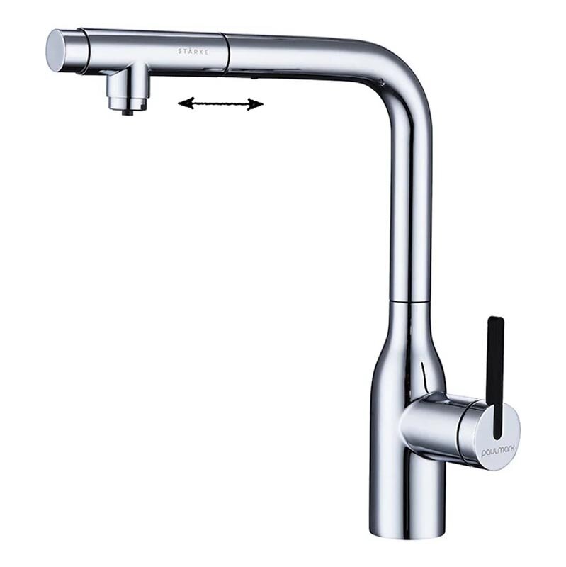 Изображение товара Смеситель Paulmark Viper для кухонной мойки с подключением к фильтру хром