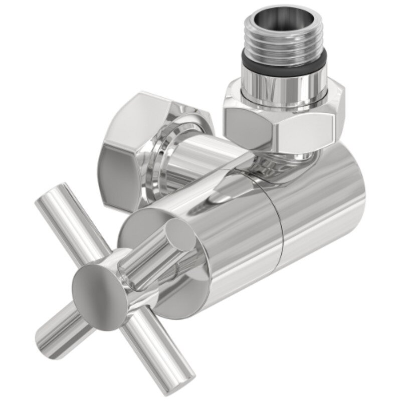 Изображение товара Вентиль Сунержа крест G 1/2 НР х G 3/4 НР хром для полотенцесушителей