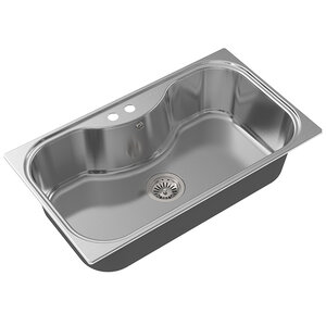 Изображение товара Кухонная мойка Oulin 87 см из нержавеющей стали с сатиновым покрытием