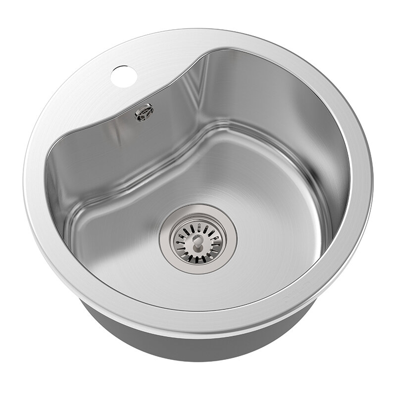 Изображение товара Mойка Oulin OL-357, 43,5 см, нержавеющая сталь AISI 304, сатин