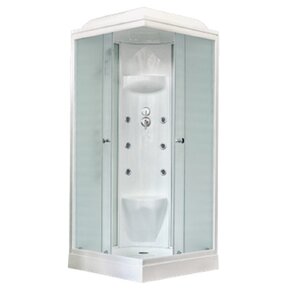 Изображение товара Душевая кабина Royal Bath 80x80 см с гидромассажем и крышей